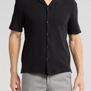 Denim & Flower Black Casual Button Down Shirt